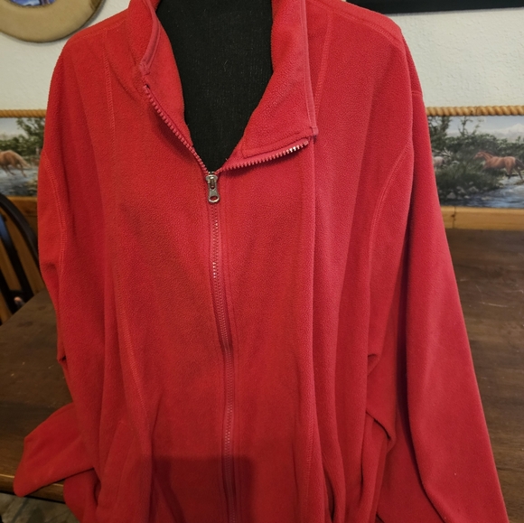 ellos Jackets & Blazers - Ellos red fleece zipper jacket size 3xl